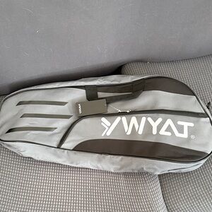 Gray and Black Tennis Bag